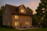 Abendstimmung - Großes EFH auf außergewöhnlichem Grundstück in 1a Lage von Gauting: ca.770 m² Grund, ca.190 m² Wfl.